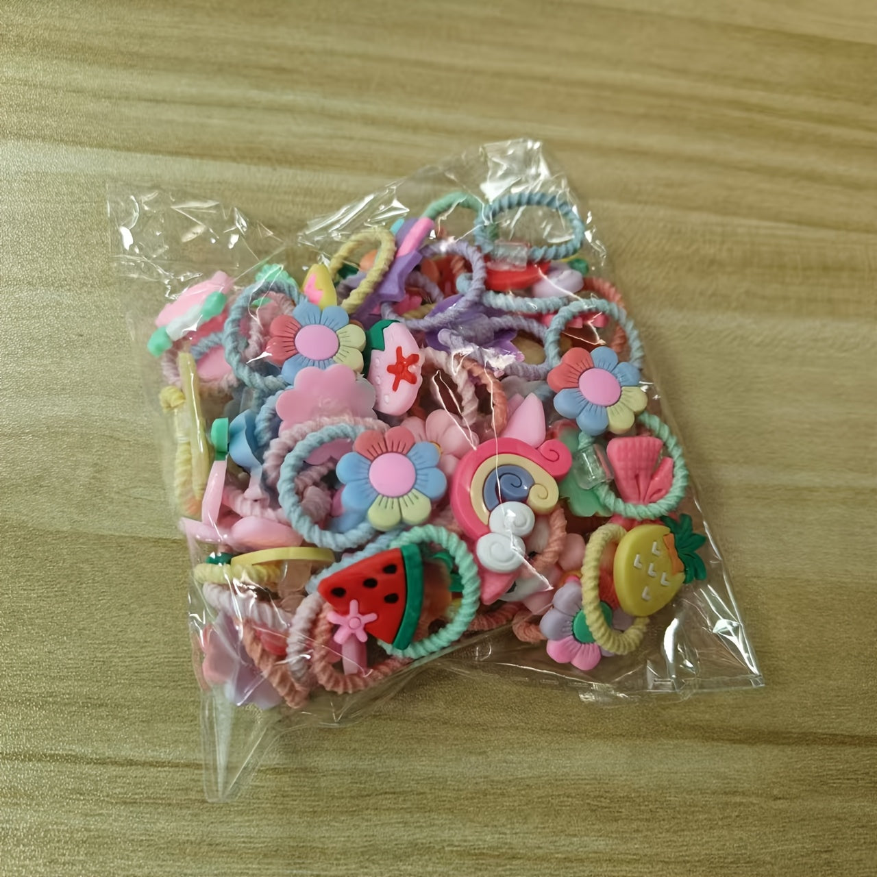 Набор ободков для девочек 40/50/60 штук, мультяшные животные, цветы, фрукты, украшения, праздничный подарок