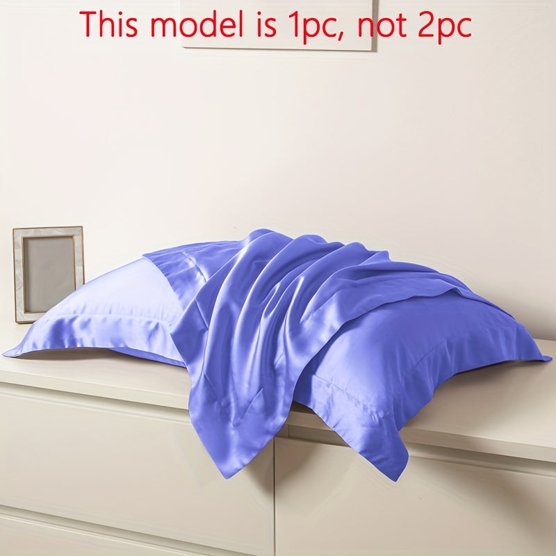 Soft Satin Pillowcases Solid Color Breathable Envelope Closure for Sofa Bed Decor
