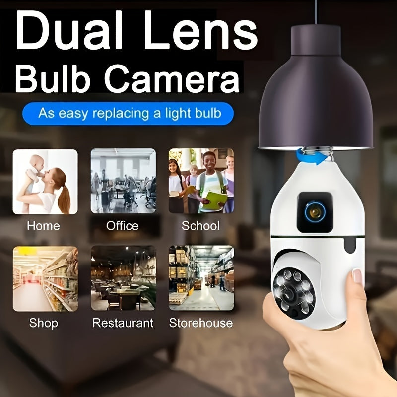 Panoramic WiFi Security Camera with Dual Camera and Motion Detection