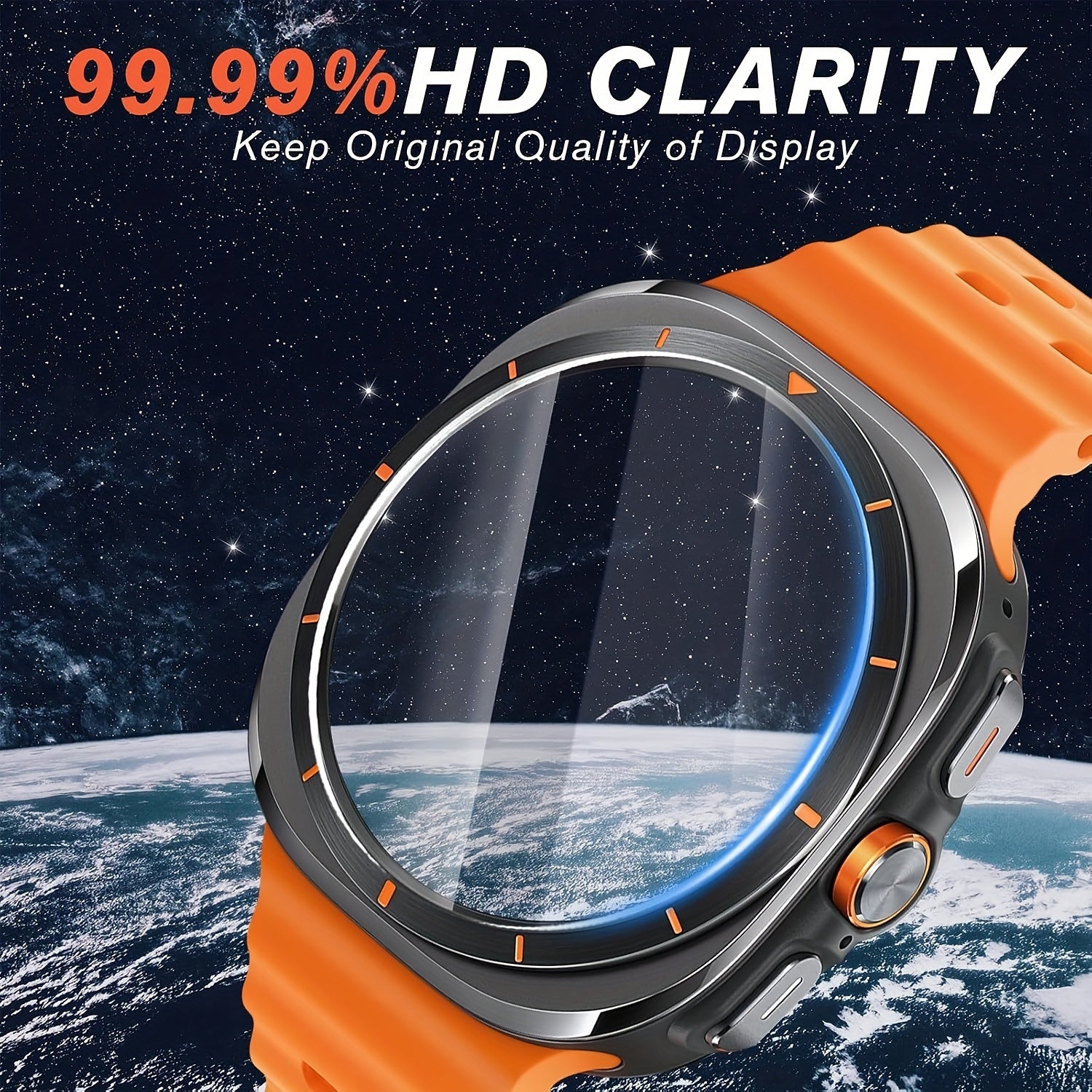 9H Tempered Glass Screen Protectors for Apple Watch and Samsung Galaxy Watch Ultra 2/3/5 Pack