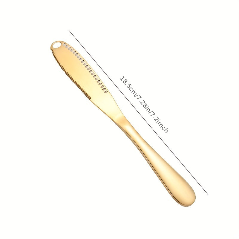Stainless Steel Butter Spreader 3-in-1 Kitchen Gadget Multi-Color