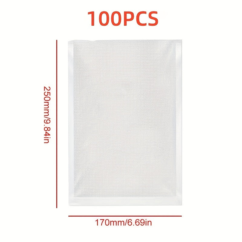 100pcs Food Grade Vacuum Sealer Bags Heavy Duty Durable Thick for Food Preservation
