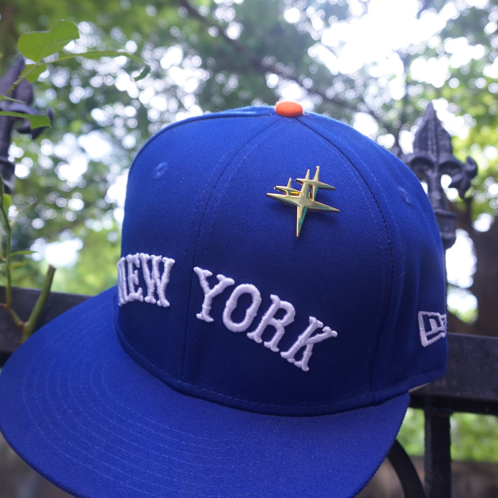 Zinc Alloy Star-Shaped Pin for Clothing and Hats Silver Small