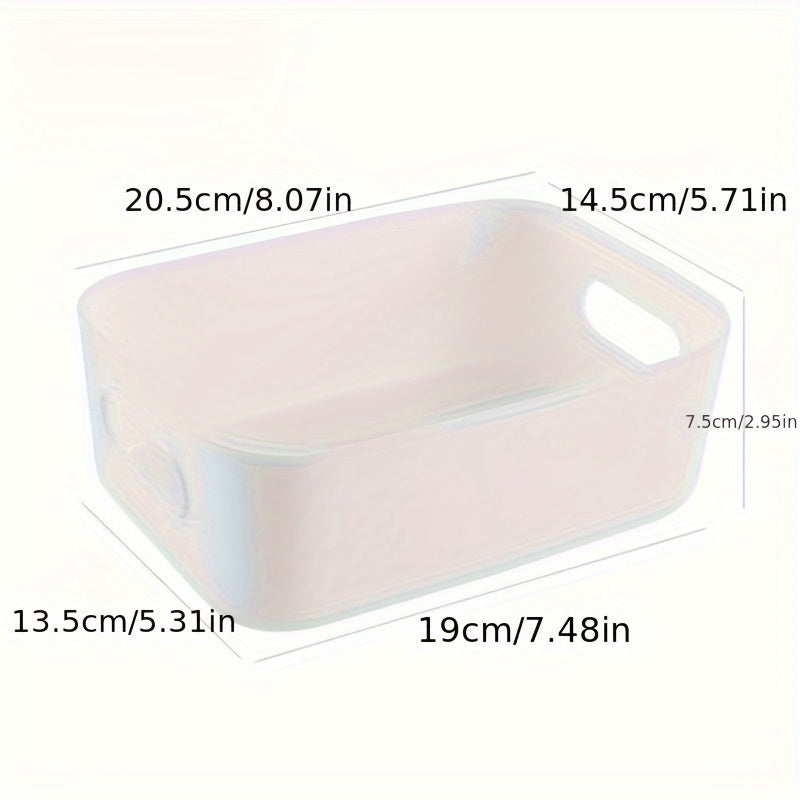 Juego de cajas de almacenamiento rectangulares blancas para llaves, cosméticos y artículos de cocina, 5 piezas
