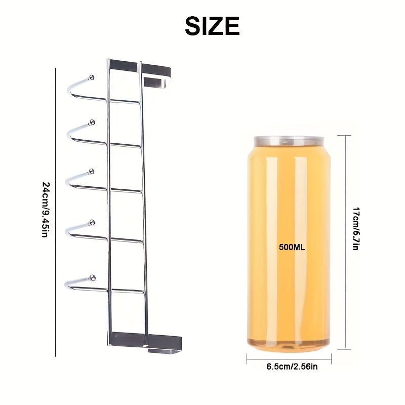 Contemporary Metal Over-the-Door Hanger with 5 Hooks for Coats Towels Rust-Resistant