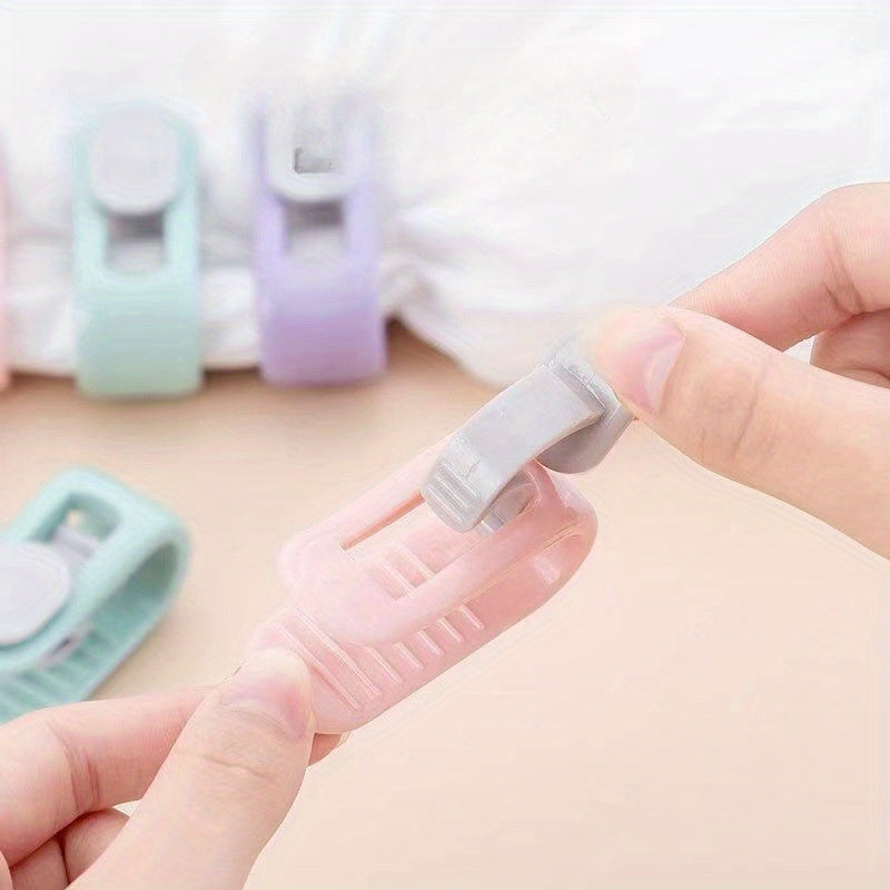 Assorted Colors 5-Pack Duvet Clips Needleless Safety Corner Clips Bed Sheet Binding Quilt Holder