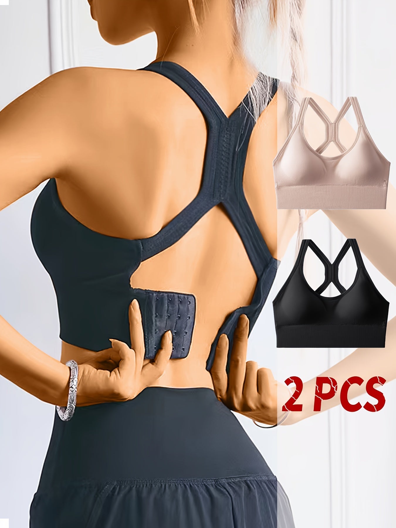 Women's Seamless Racerback Sports Bras Shockproof Comfortable for Workout and Yoga