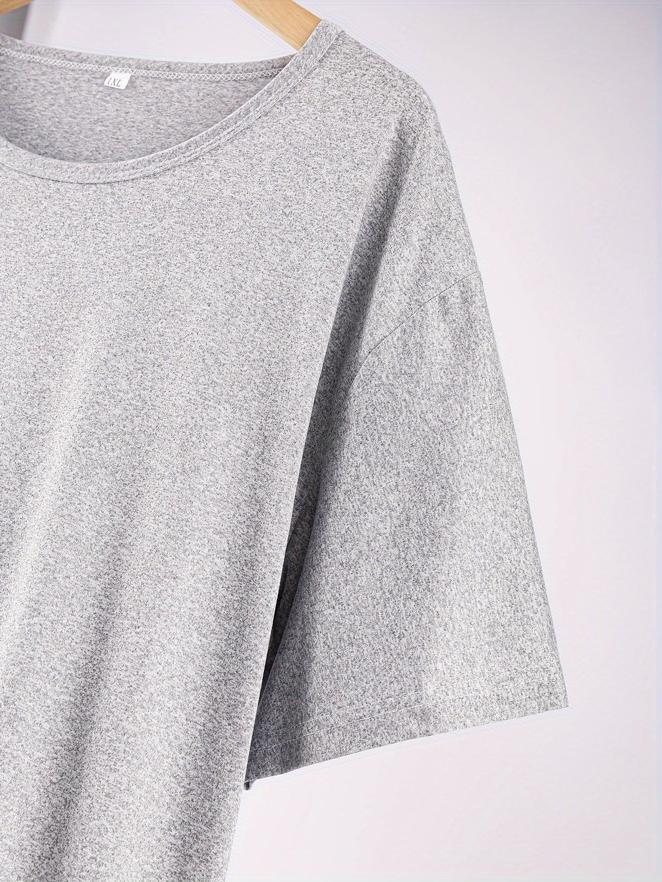 Женский комплект ночной одежды больших размеров, короткий рукав, однотонный ночной костюм