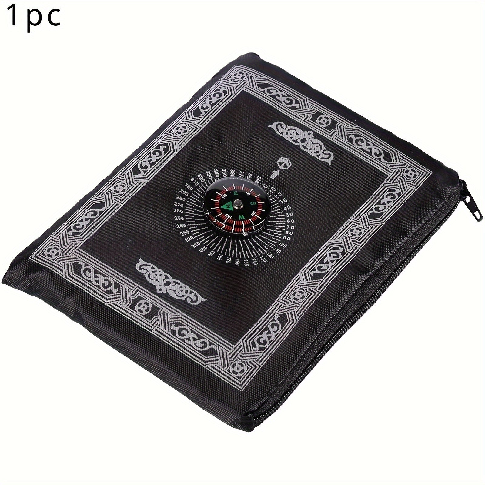 Waterproof Travel Prayer Mat for Muslims, Machine Washable, Black or Green