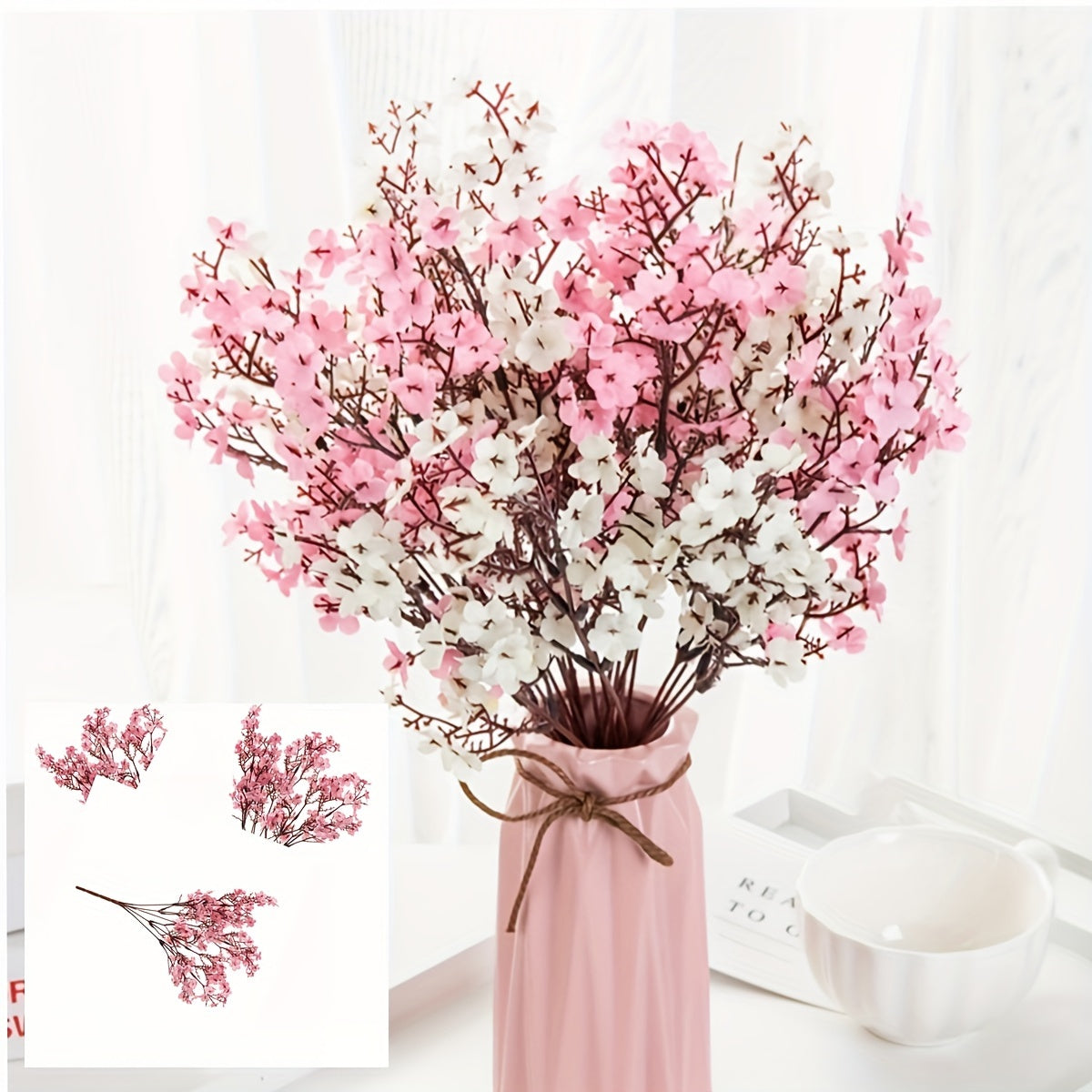 Artificial Cherry Blossom Branch Fake Flowers for Garden Wedding Home Decor 1 Pack