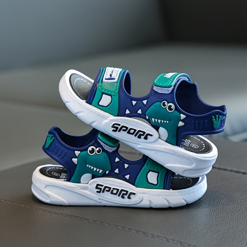 Children's PVC Sandals Boys Girls Adjustable Closure Breathable Lightweight Casual Summer