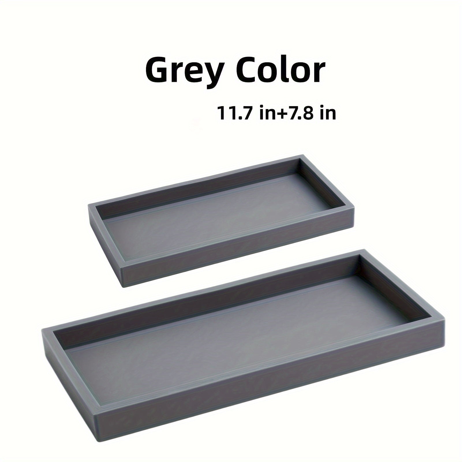 Набор из 2 ударопрочных силиконовых подносов для кухни и ванной