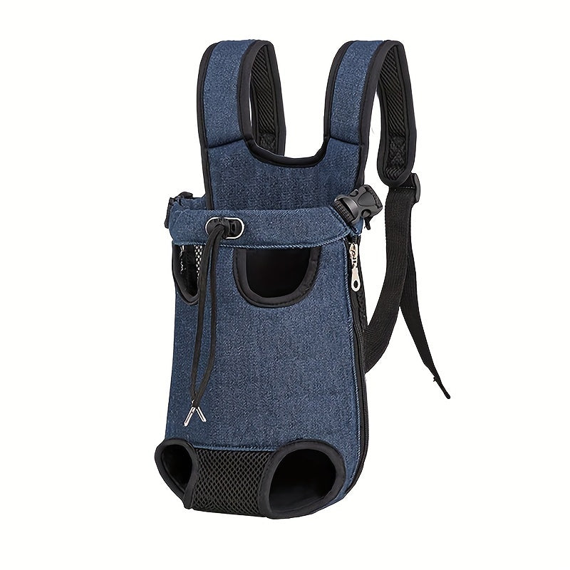 Adjustable Breathable Pet Backpack for Dogs and Cats with Safety Buckle