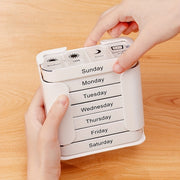 Large Capacity Pill Organizer for a Week with Daily Medication Compartments