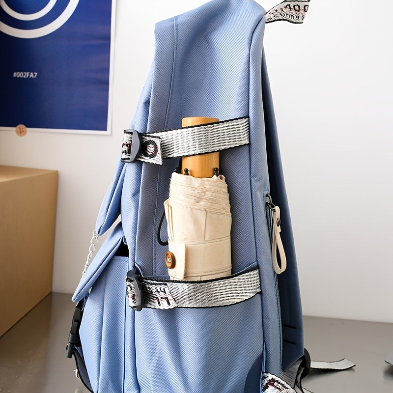 Large Capacity Canvas School Backpack for Men and Women Anti-Theft Campus Style