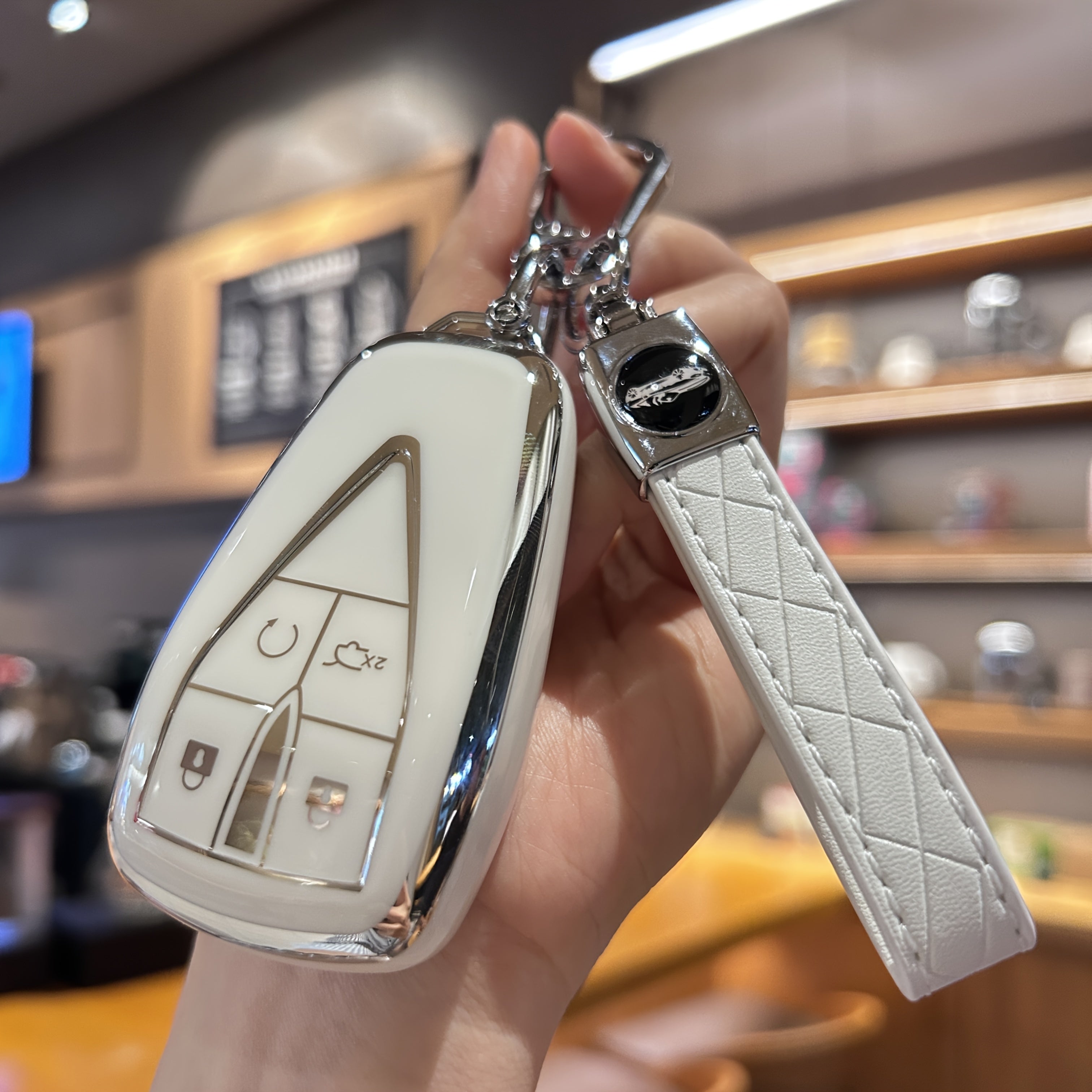 Universal TPU Car Key Cover with Keychain for SUV Models Durable Stylish