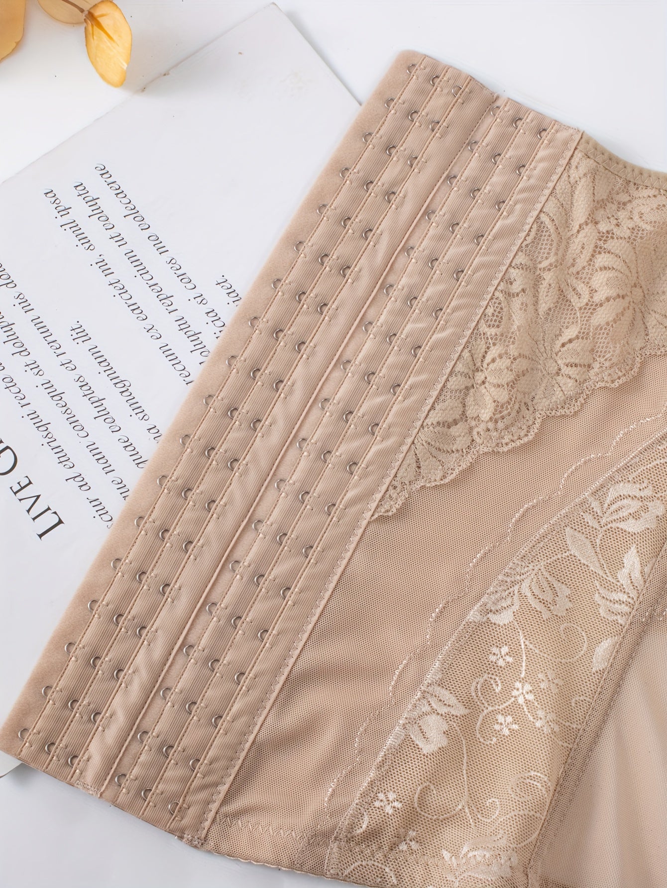 Black Postpartum Waist Trainer Tank Top with Lace Trim Mesh Panel Tummy Control