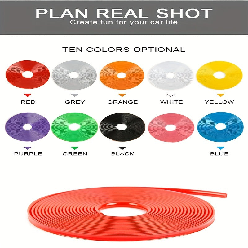 Protector de llanta de coche, tira de goma, guardabarros, moldura, decoración