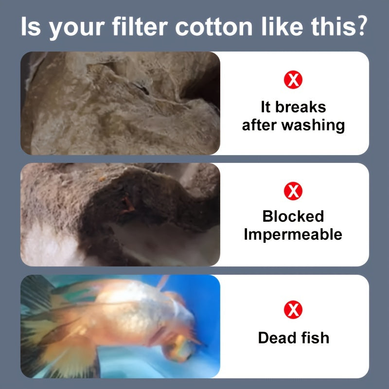 Aquarium Filter Sponge High-Density White Foam Reusable Washable Multiple Sizes