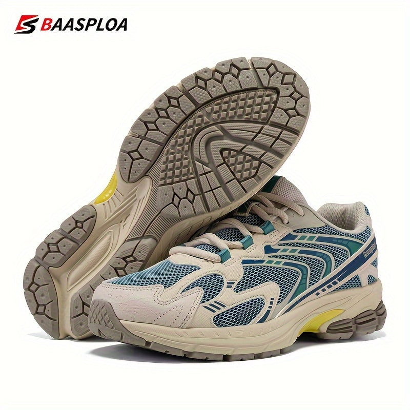 Men's Breathable Mesh Running Shoes with Slip-Resistant Sole and Lace Closure