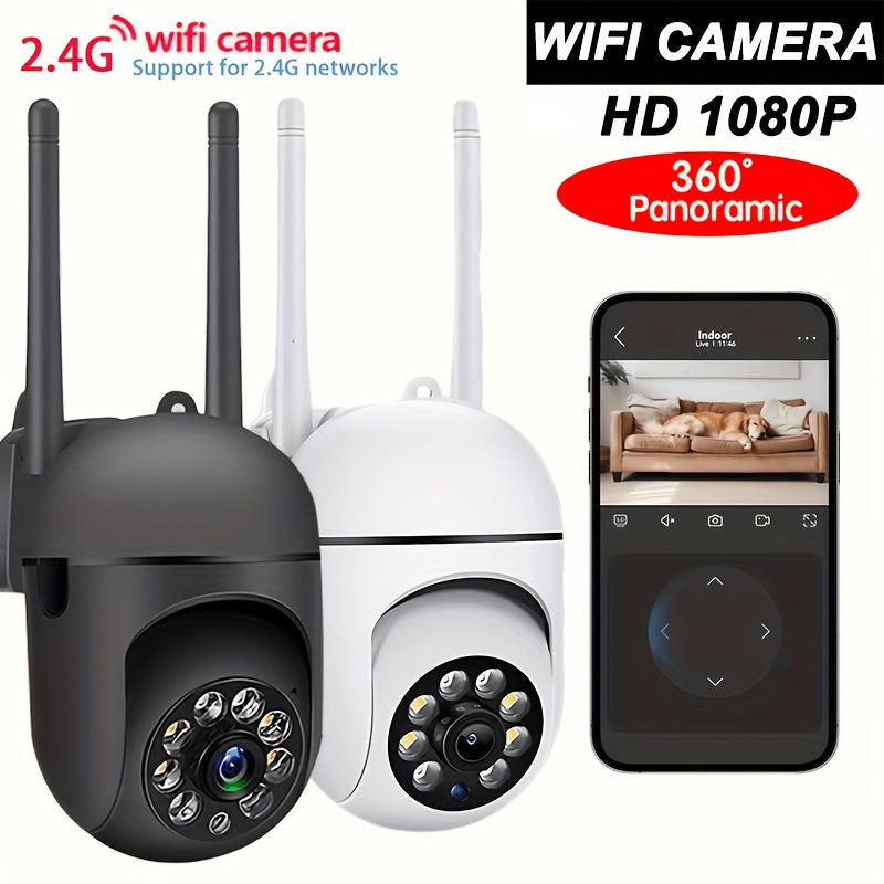 Wireless Security Camera with 355° Pan/Tilt Night Vision Intercom and Smartphone Control