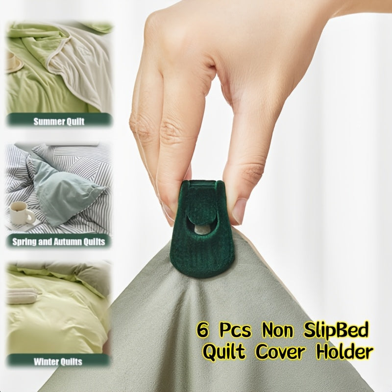 Set of 6 Large Opening Quilt Clips for Securing Quilts, Sheets, Curtains, and More