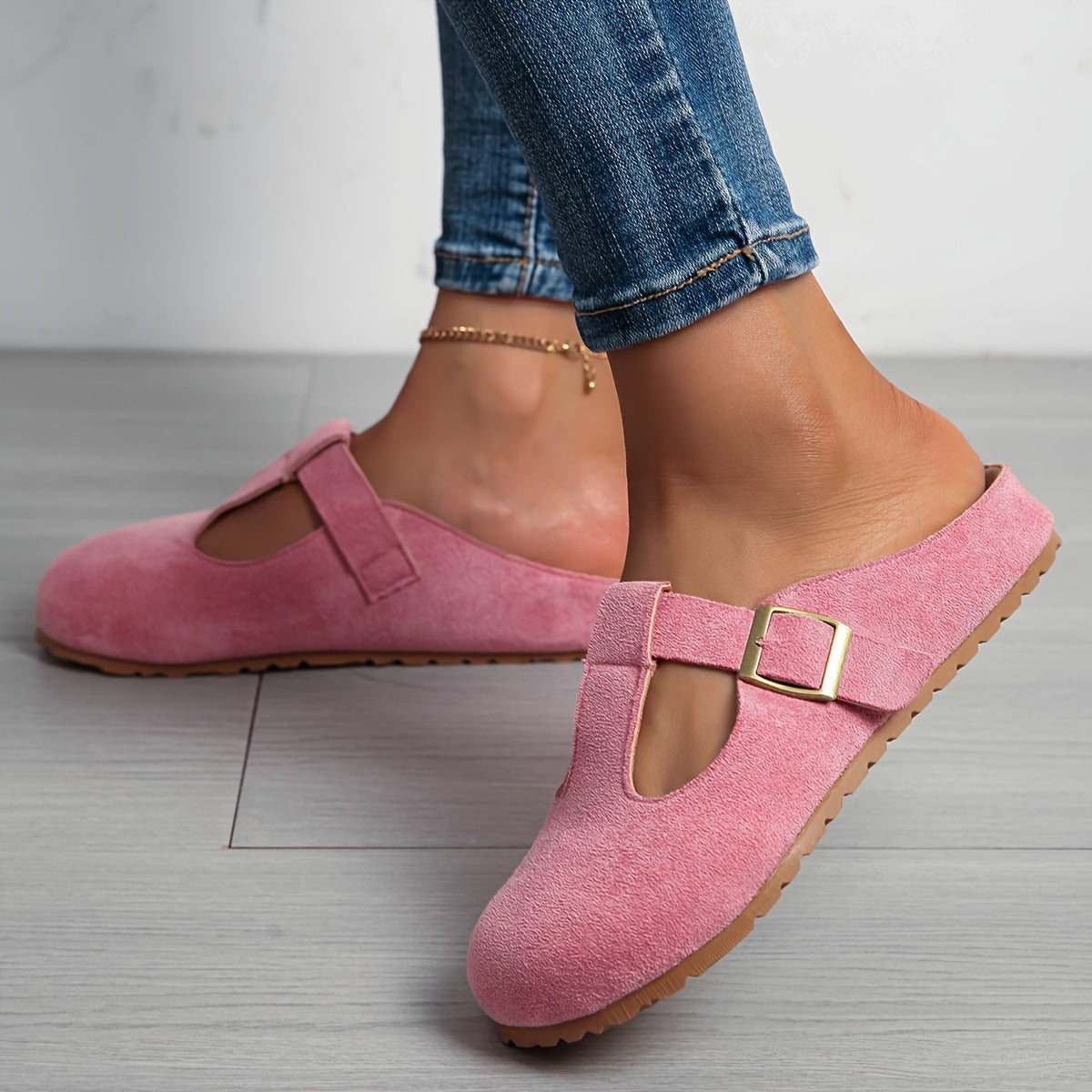 Women's Thick-Soled Mules Slip-On Casual Breathable Comfortable Shoes