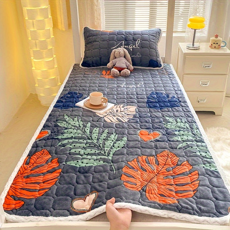 Soft Velvet Mattress Cover for Winter Warmth Twin Size
