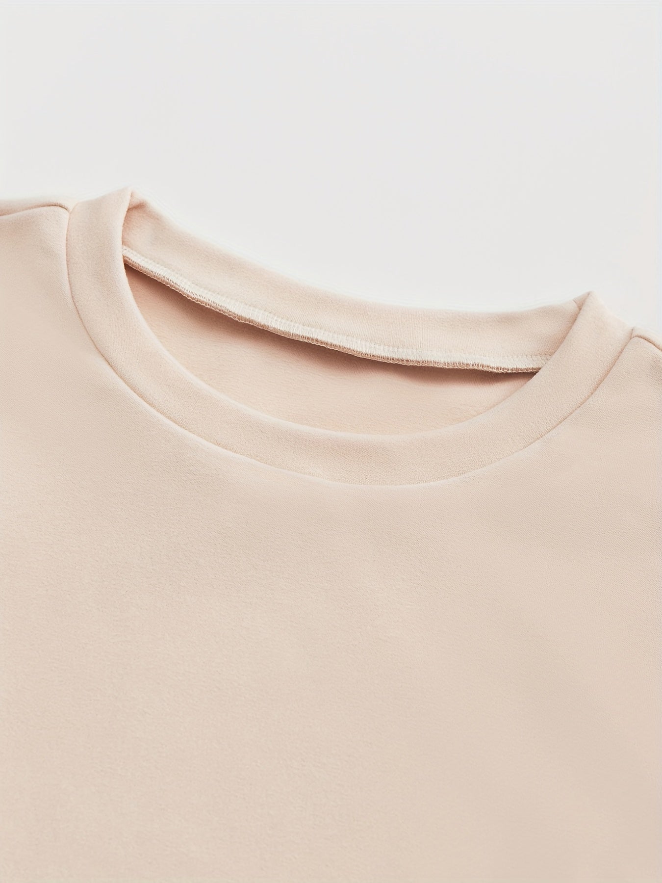 Women's 3-Piece Lounge Set Crew Neck Top and Lace-Up Pants Solid Color Micro Elastic Polyester