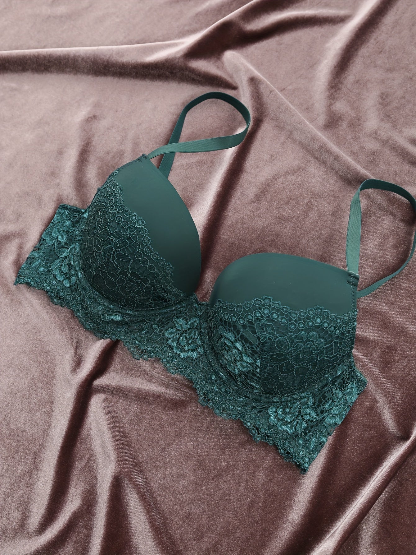Кружевной лифчик с пуш-ап эффектом и комплект трусиков для женщин, сексуальное белье и нижнее белье