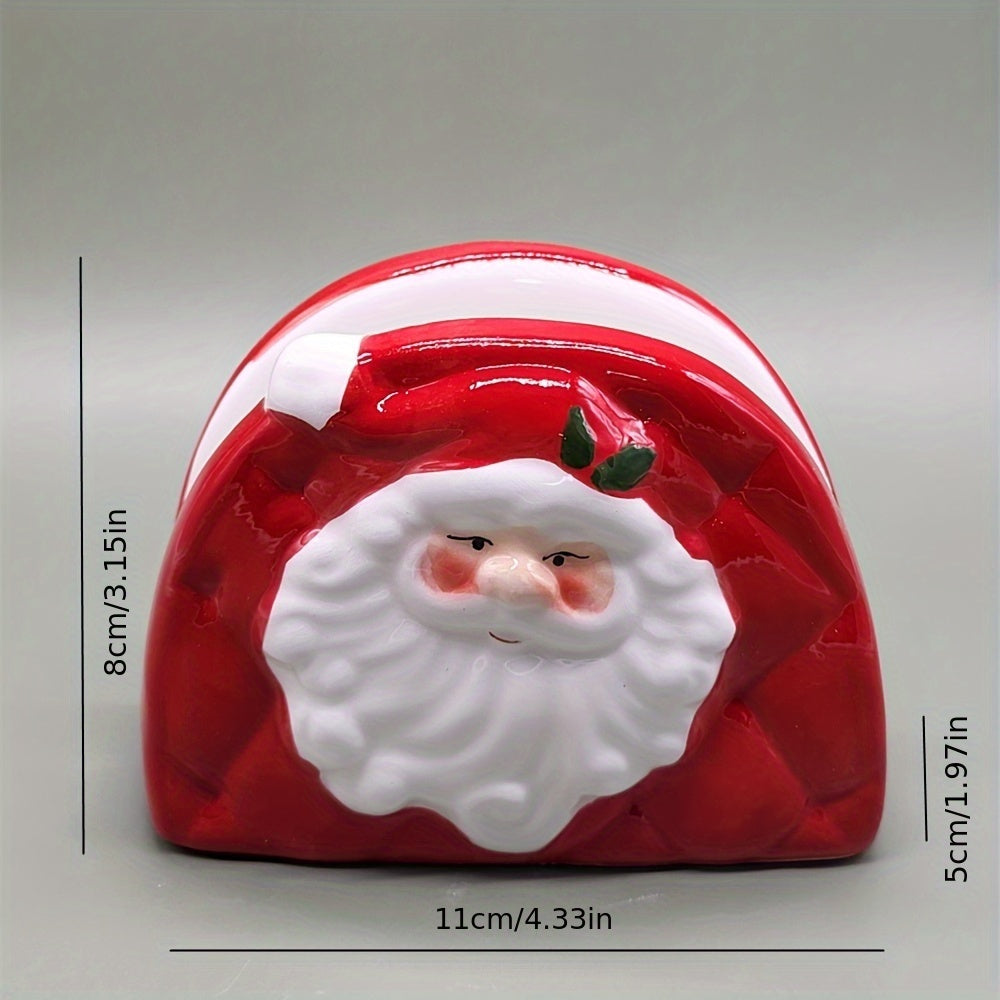 Decorative Ceramic Tissue Holder Santa Snowman Holiday Home Hotel Restaurant