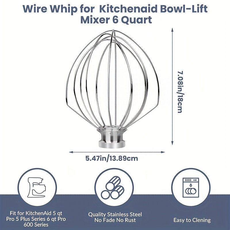 Stainless Steel Blender Attachment for Stand Mixers, Egg and Cream Mixing