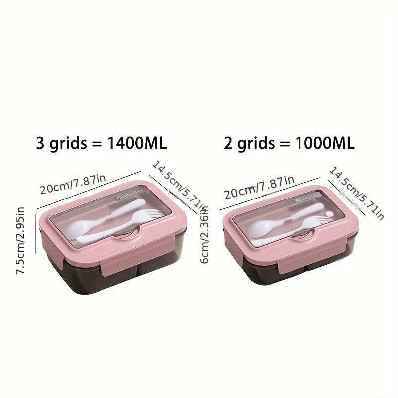 Mikroto'lqinli pechka uchun xavfsiz bento ovqat qutisi va idishlar - Ofis xodimlari, talabalar va maktabga qaytish uchun materiallar uchun suyuqlik o'tkazmaydigan kvadrat ovqat konteyneri