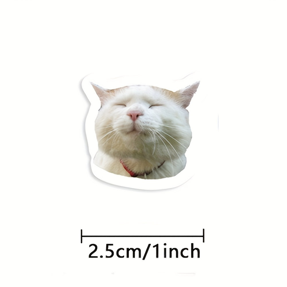 500 Whimsical Cat Stickers Glossy Irregular Shapes for Party Favors and Gift Sealing