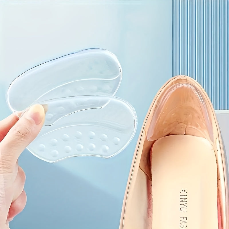 Women's Heel Pads Soft Gel Cushions Anti-Slip Breathable 2 Pack