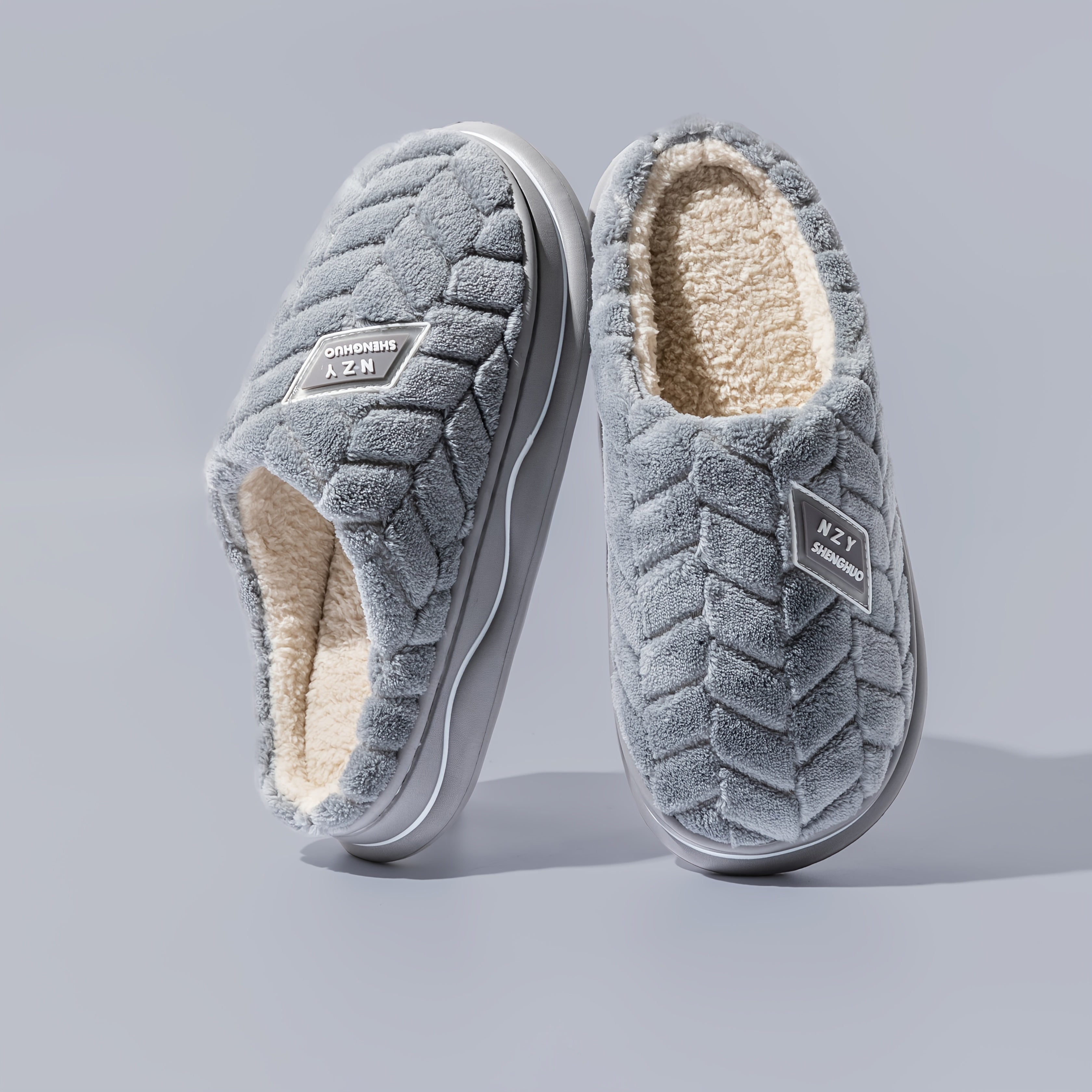 Women's Indoor Slippers Casual Solid Color Slip-On House Shoes EVA Sole