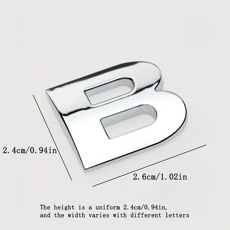 Car 3D Letter Car Stickers Metal Car Body Word Mark Silver Tail Mark