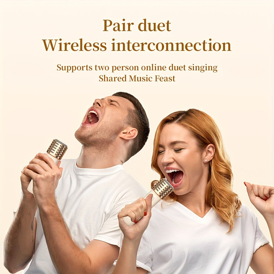 Mini Karaoke Machine with Wireless Microphone Party Lights for Kids and Teens