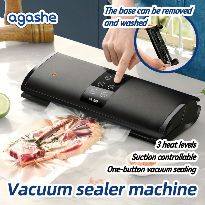 Automatic Food Vacuum Sealer with Touch Screen LED Indicator and External Vacuum Tube