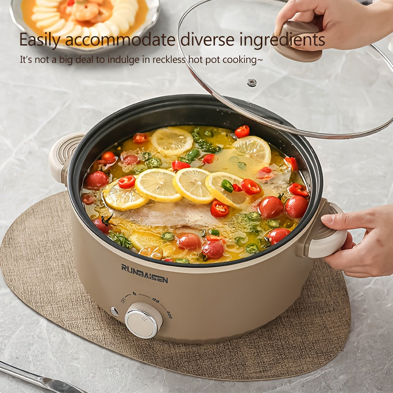Электрический горячий горшок с большой емкостью и многофункциональным управлением, видимый таймер для домашнего ресторана