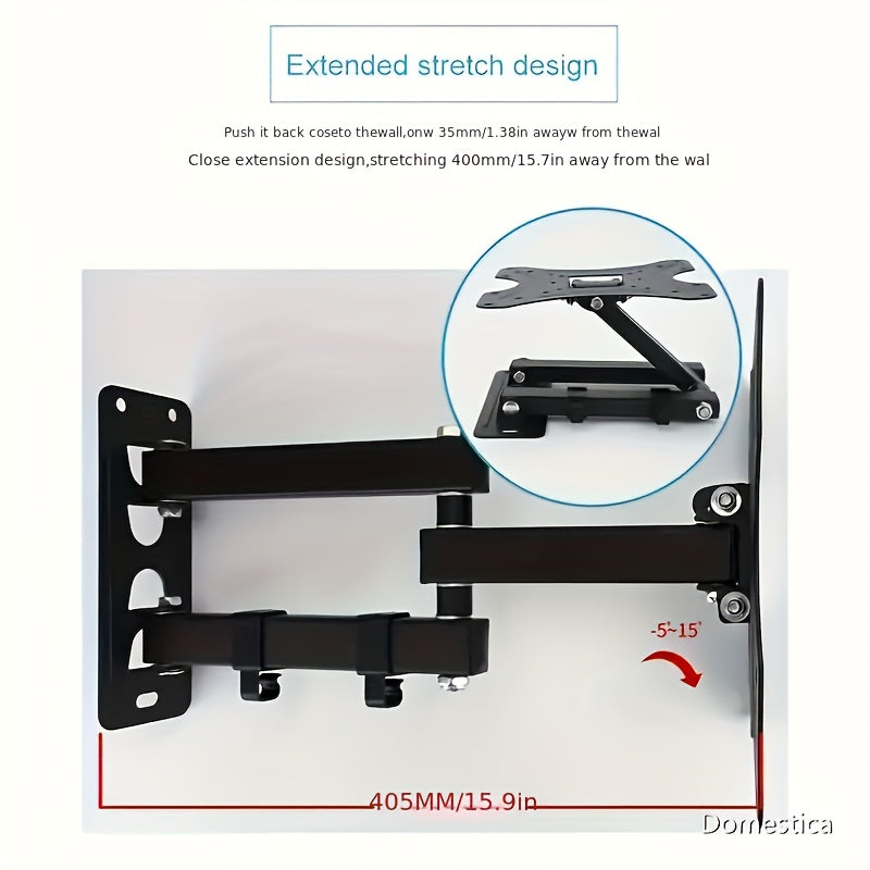 Telescopic Swing Bracket TV Stand Adjustable Metal Monitor Mount No Electricity