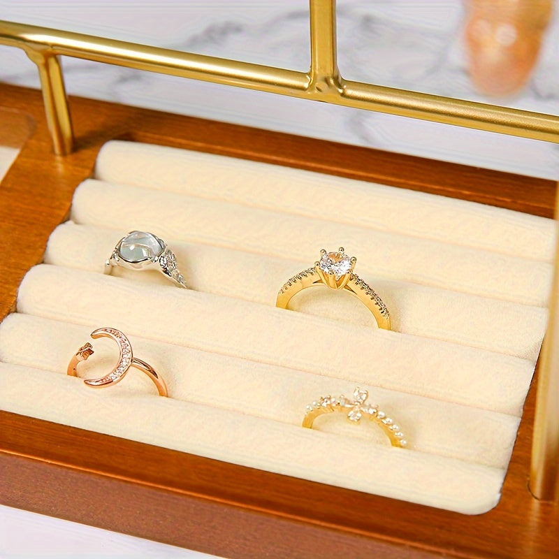 Jewelry Stand with Earring Holder Necklace Ring Watch Bracelet Organizer Display Rack