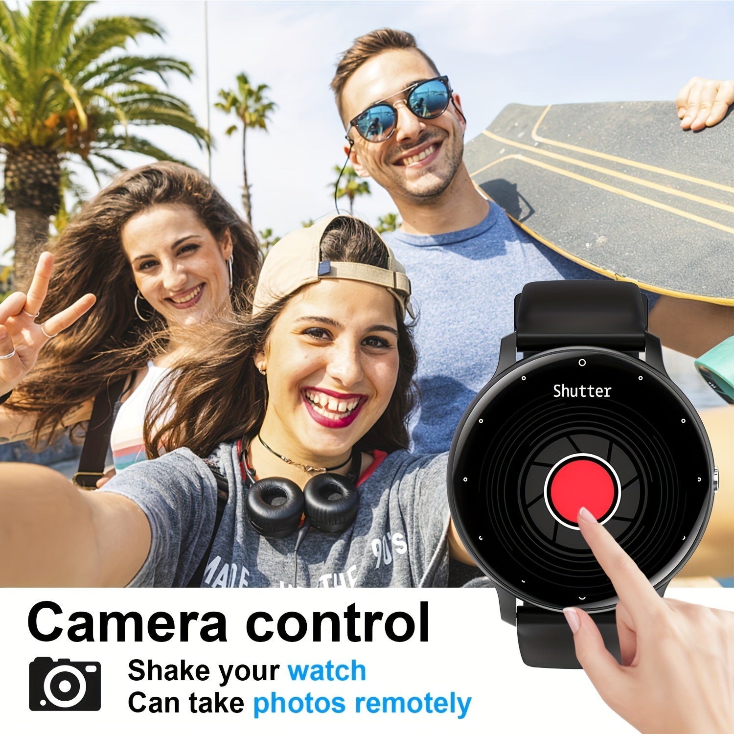 Men's Smart Watch 2024 Full Touch Screen Fitness Tracker Wireless Connectivity for Android iPhone