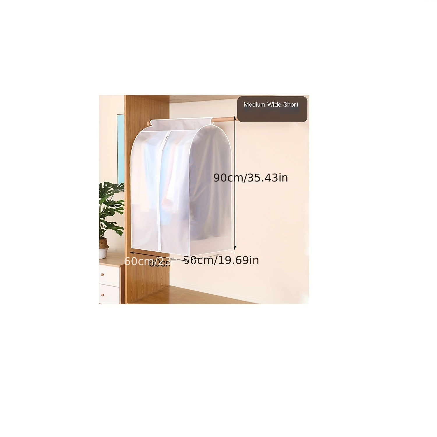 Funda de polvo para prendas duradera de 1 pieza para camisas, vestidos y abrigos