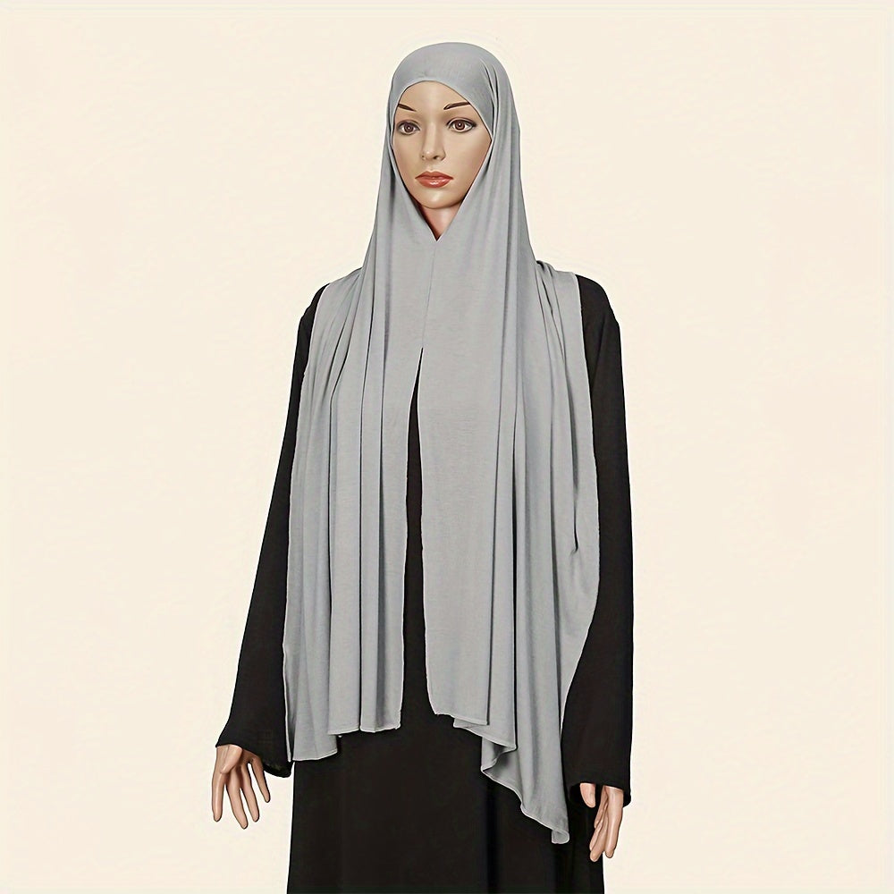 Women's Solid Color Breathable Scarf with Sun Protection and Equal Length Sides