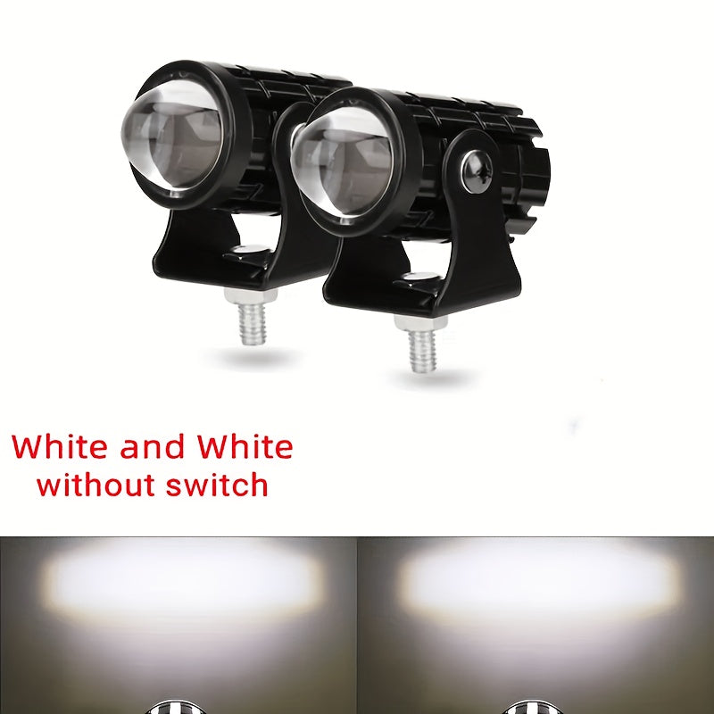Dual-Color LED Motorcycle and Truck Driving Lights 500-800 Lumens Hardwired