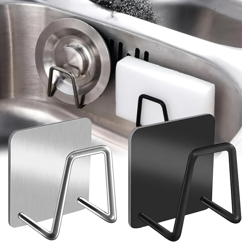 Set of 2/4 Stainless Steel Kitchen and Bathroom Organizers with Wall-Mounted Sink Drain Rack