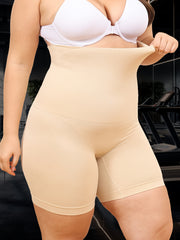 Women's High-Waist Shaping Shorts Tummy Control Butt Lift Nylon Solid