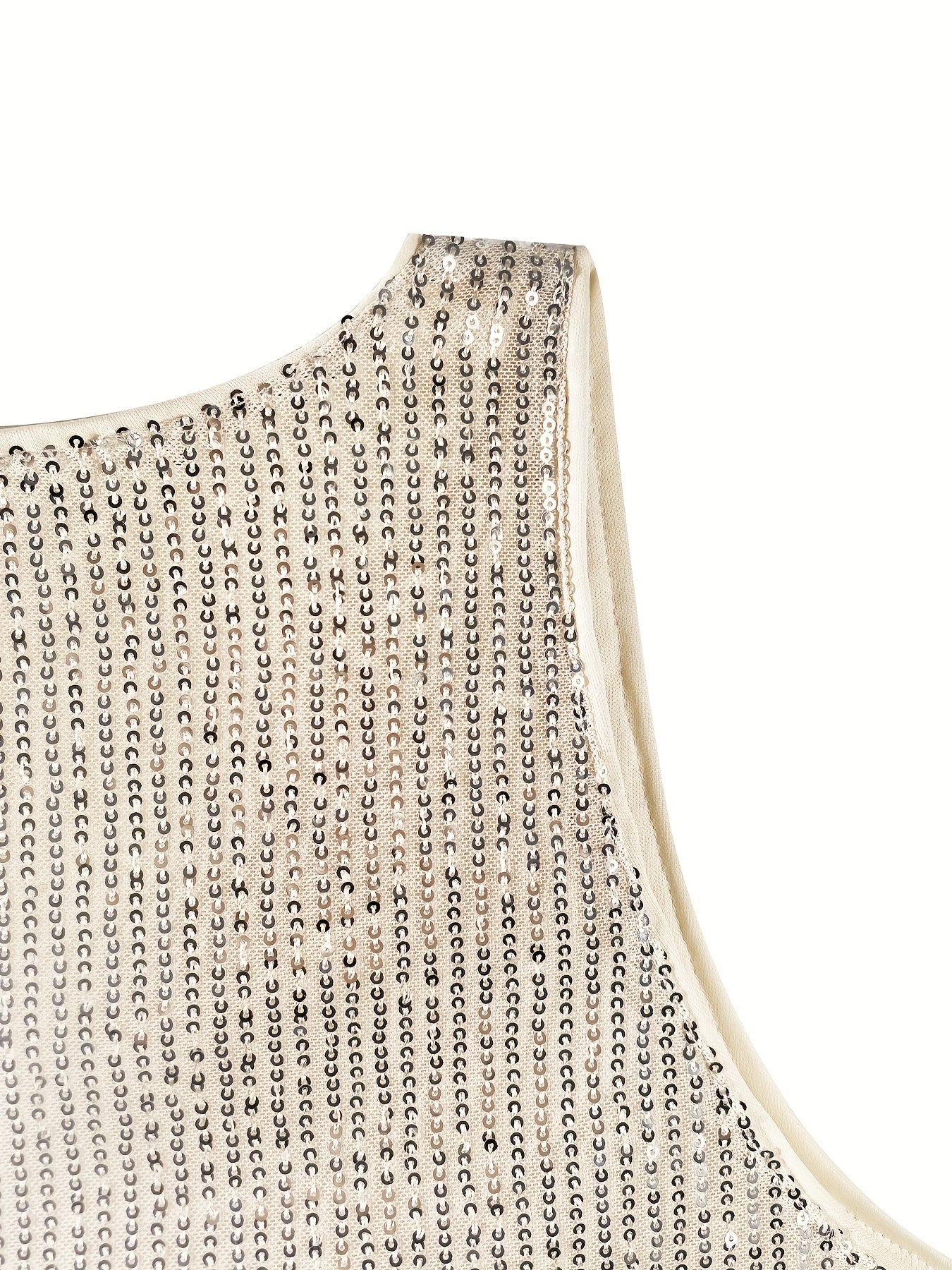 Women's Sequined Tank Top Sleeveless Wearable Glitter Blouse