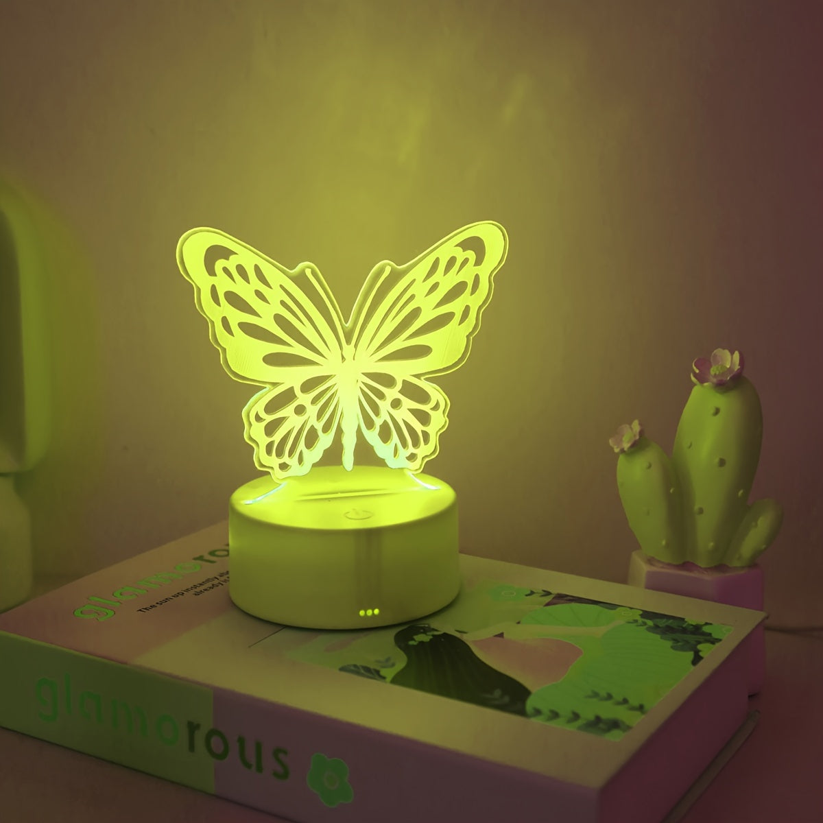 LED Night Light with 3D Butterfly Design for Bedroom Home Decor and Gifts